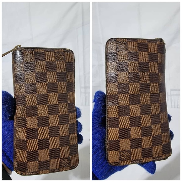 Authentic Louis Vuitton Damier Ebene Canvas Zippy Wallet Brown - Picture 12 of 16